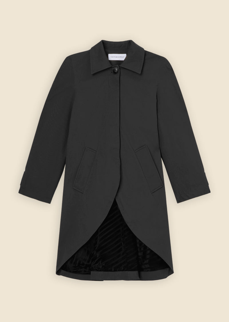 Viktor & Rolf-GODET TRENCHCOAT-Jacken & Mäntel-Black-Deal-Outlet-by-ARCHIVIST