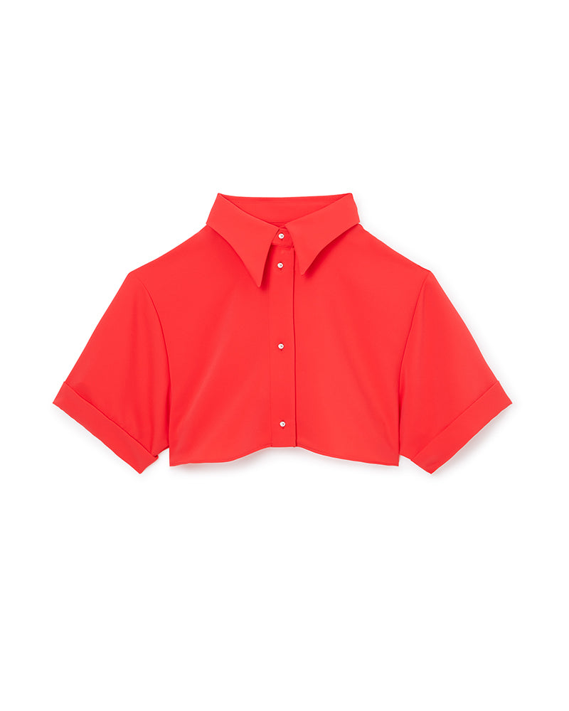 Viktor & Rolf-RELAXED FIT CROPPED SHIRT-Shirts-Black-Deal-Outlet-by-ARCHIVIST
