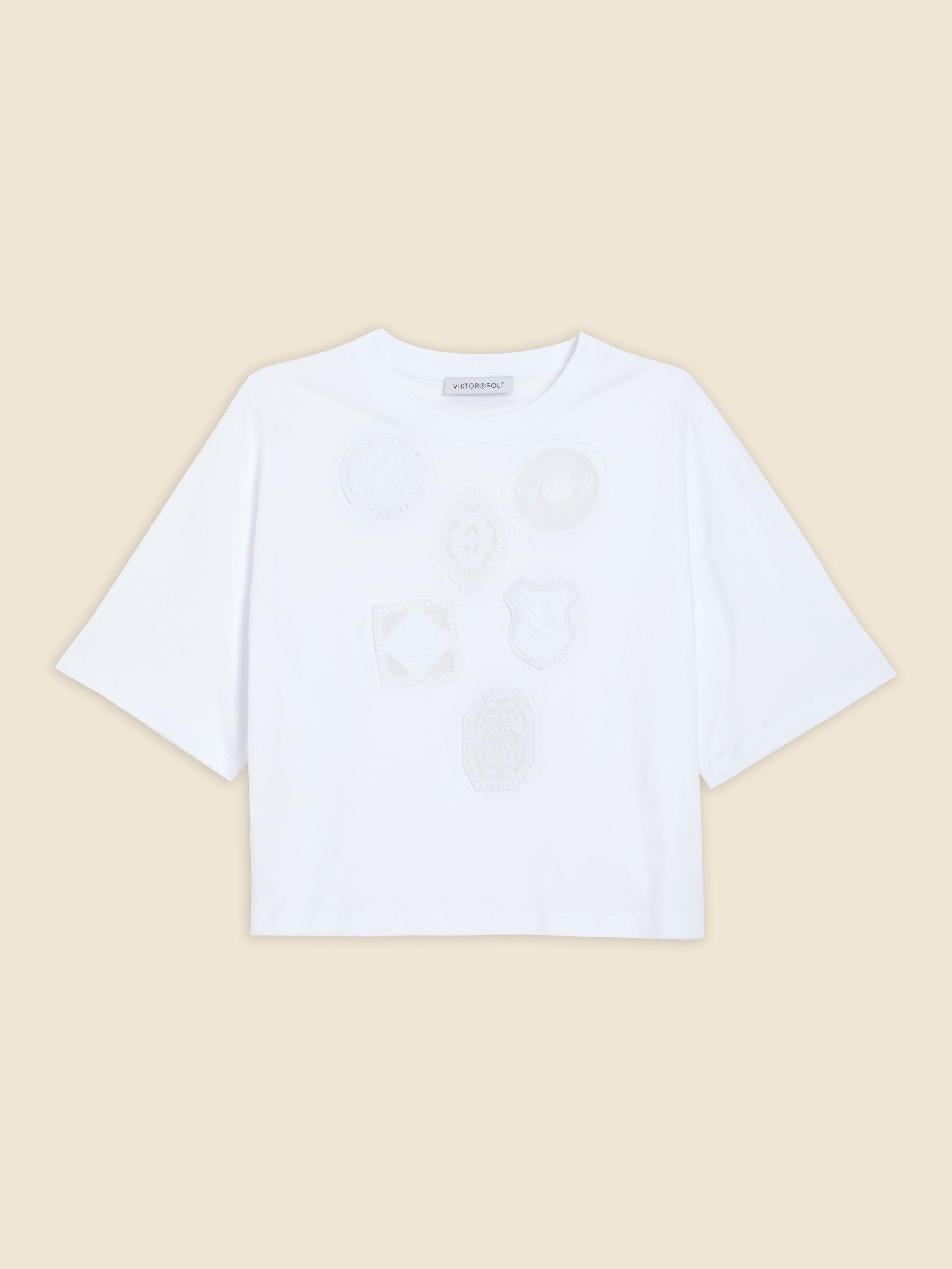 Viktor & Rolf-EMBROIDERY BOXY T-SHIRT-Shirts-Black-Deal-Outlet-by-ARCHIVIST