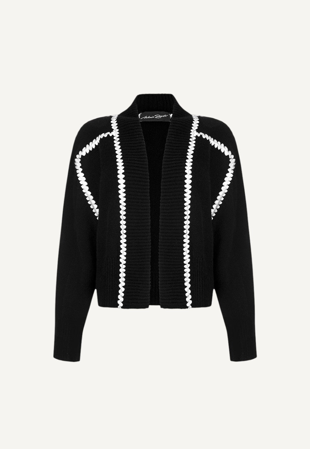 The Rikka Cardigan-Strick & Pullover-Antonia Zander-OUTLET-XS-black/ecru-ARCHIVIST-ARCHIVE-SALE