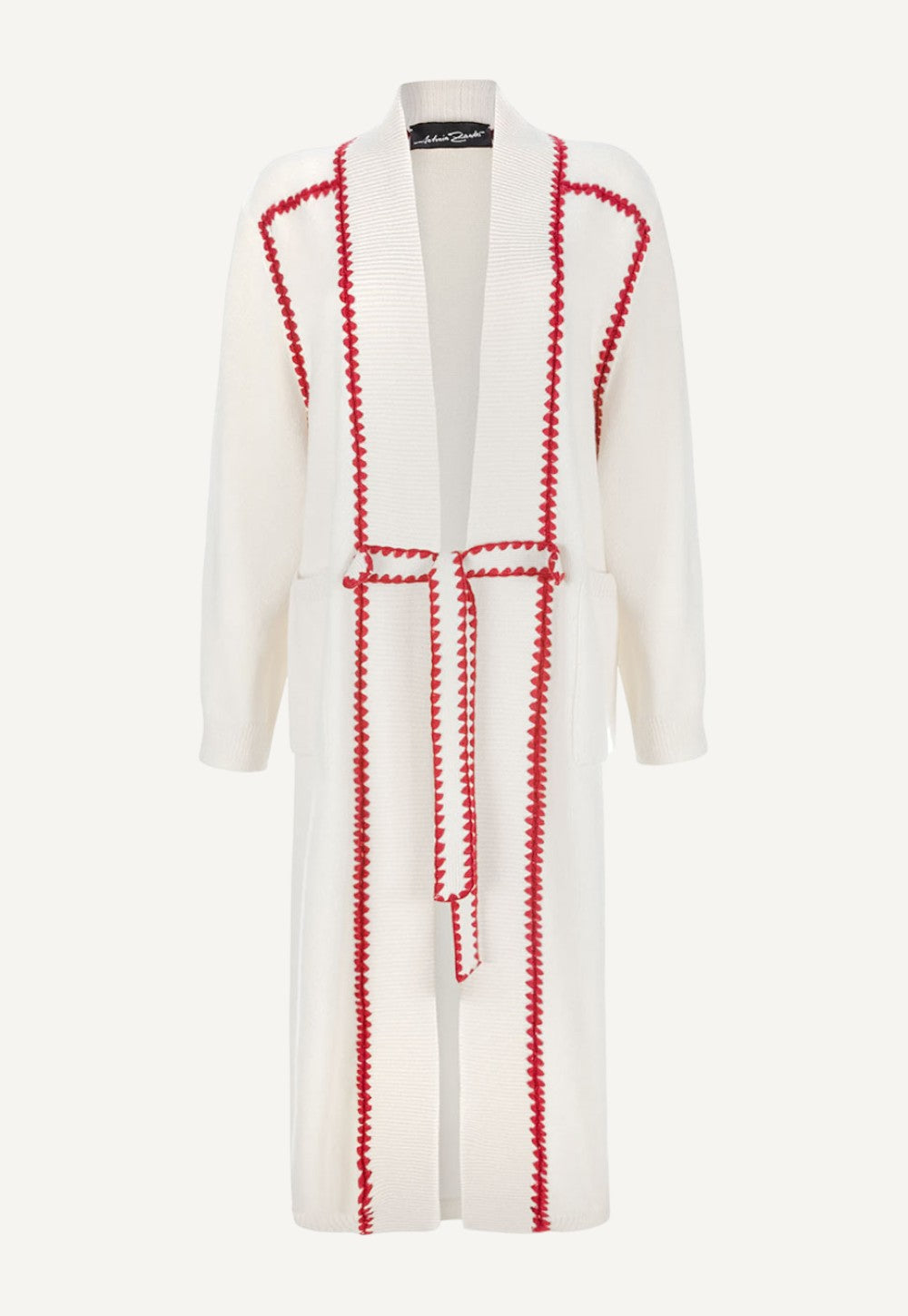 The Rina Cardigan-Strick & Pullover-Antonia Zander-OUTLET-XS-ecru/red-ARCHIVIST-ARCHIVE-SALE