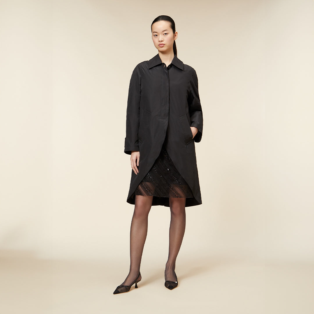 Viktor & Rolf-GODET TRENCHCOAT-Jacken & Mäntel-Black-Deal-Outlet-by-ARCHIVIST