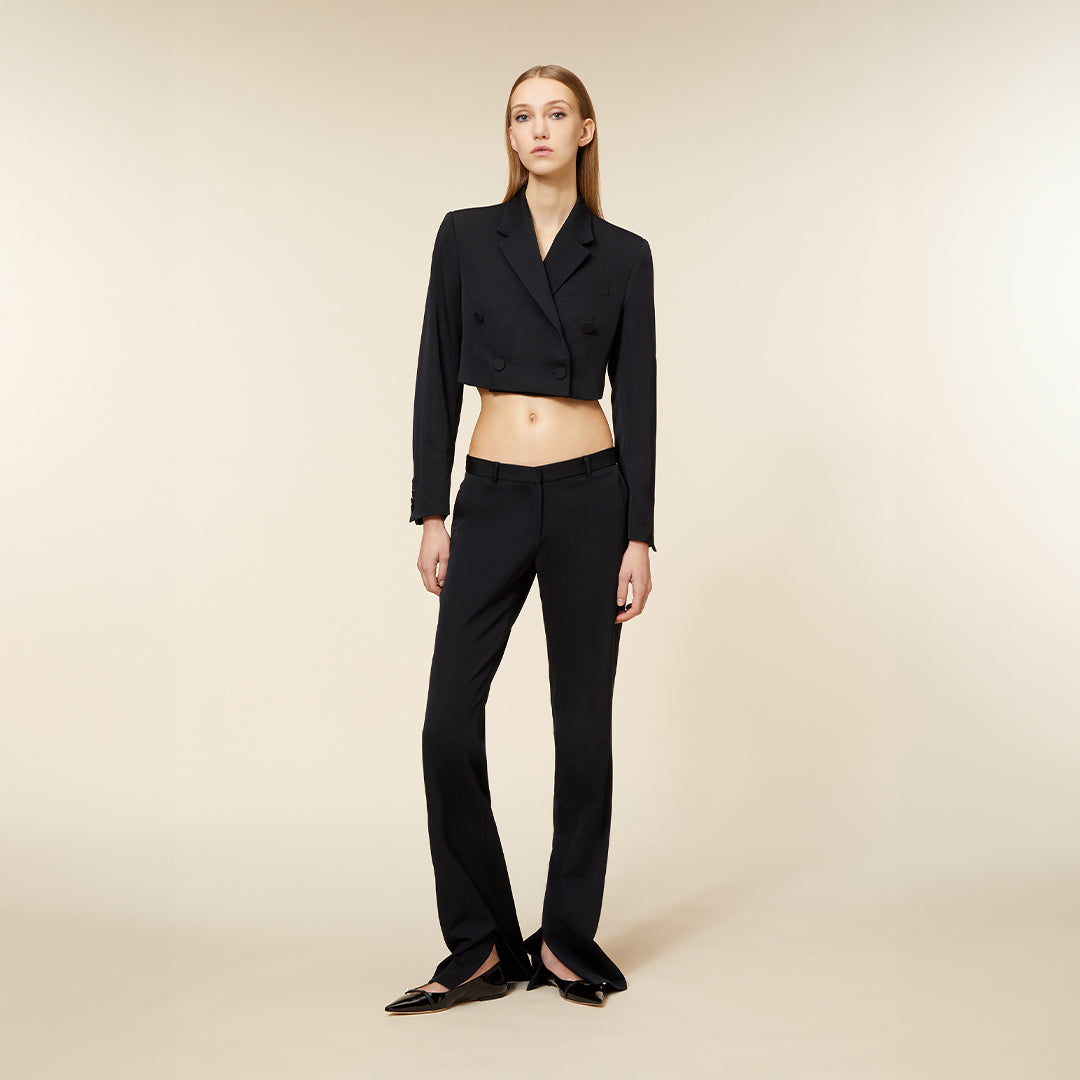 Viktor & Rolf-SLIM FLARE PANTS-Hosen-Black-Deal-Outlet-by-ARCHIVIST