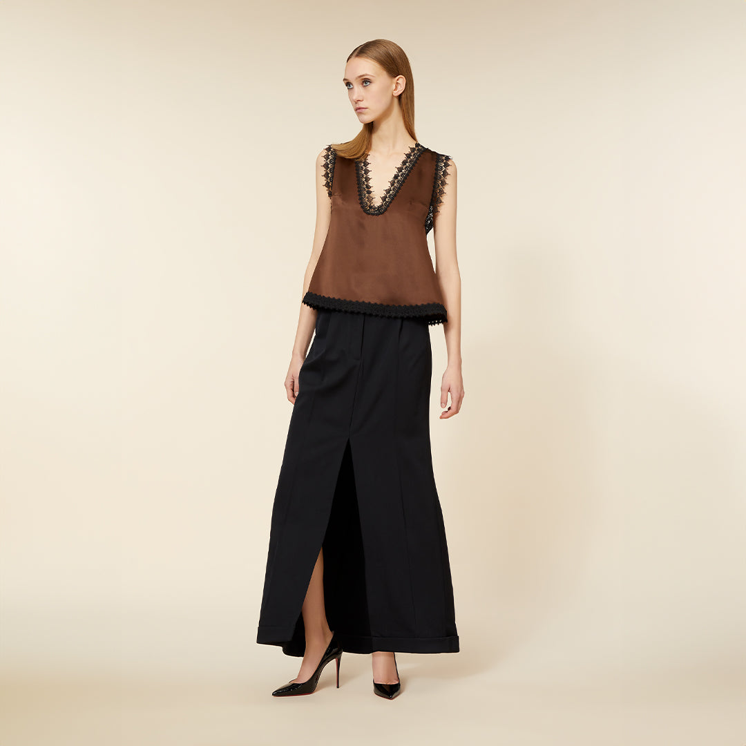 Viktor & Rolf-MAXI TAILORED SKIRT-Hosen-Black-Deal-Outlet-by-ARCHIVIST