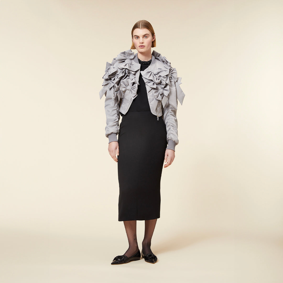 MIDI CREPE PENCIL SKIRT