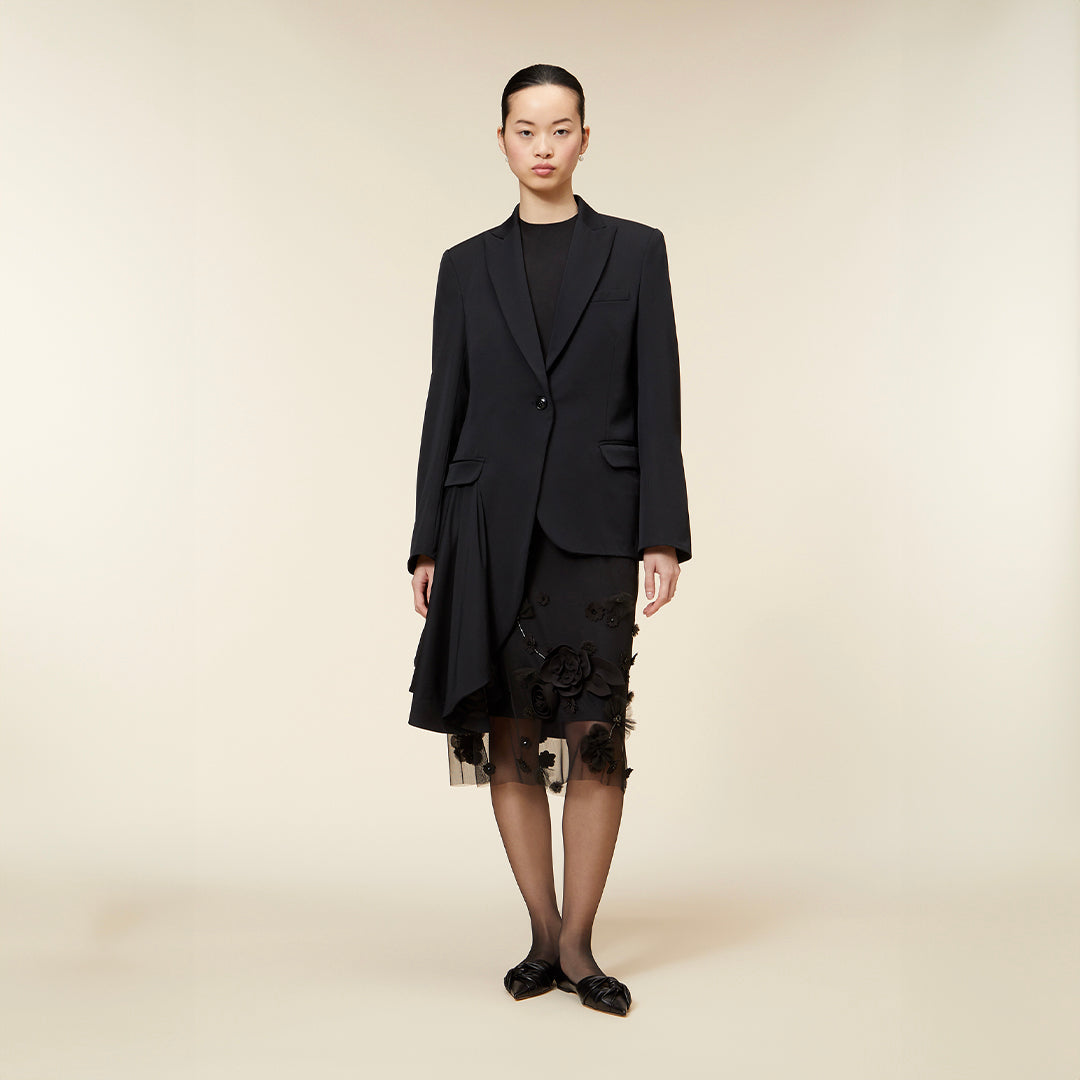 ASYMMETRIC WOOL BLAZER