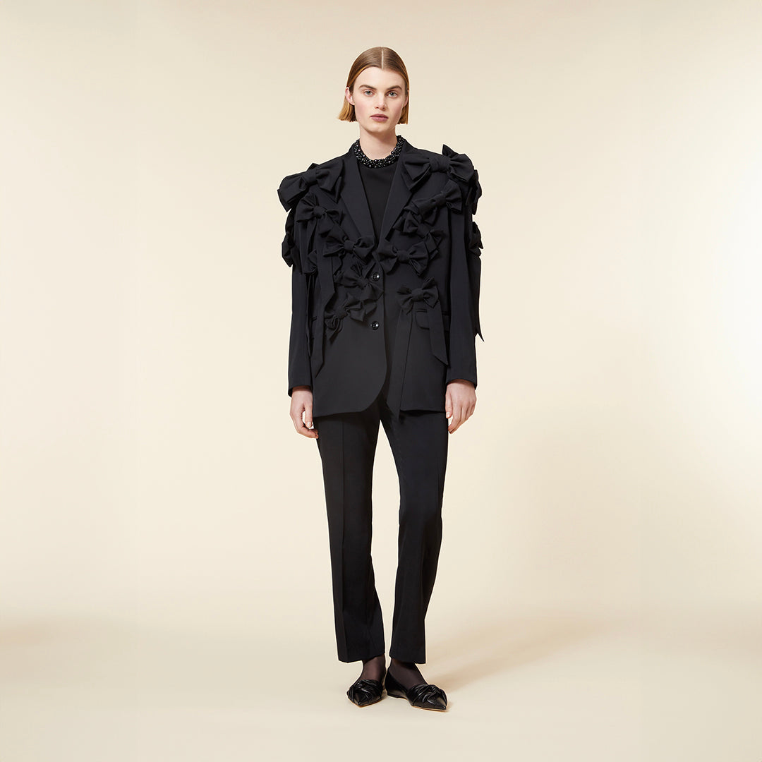 BOW BOUQUET WOOL BLAZER