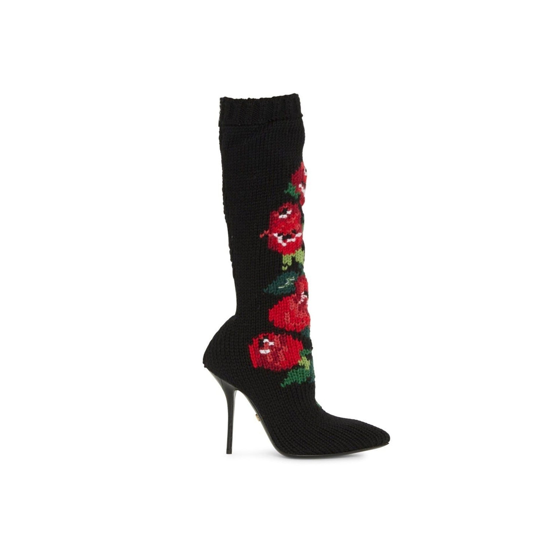 Dolce & Gabbana Wool Flower Boots