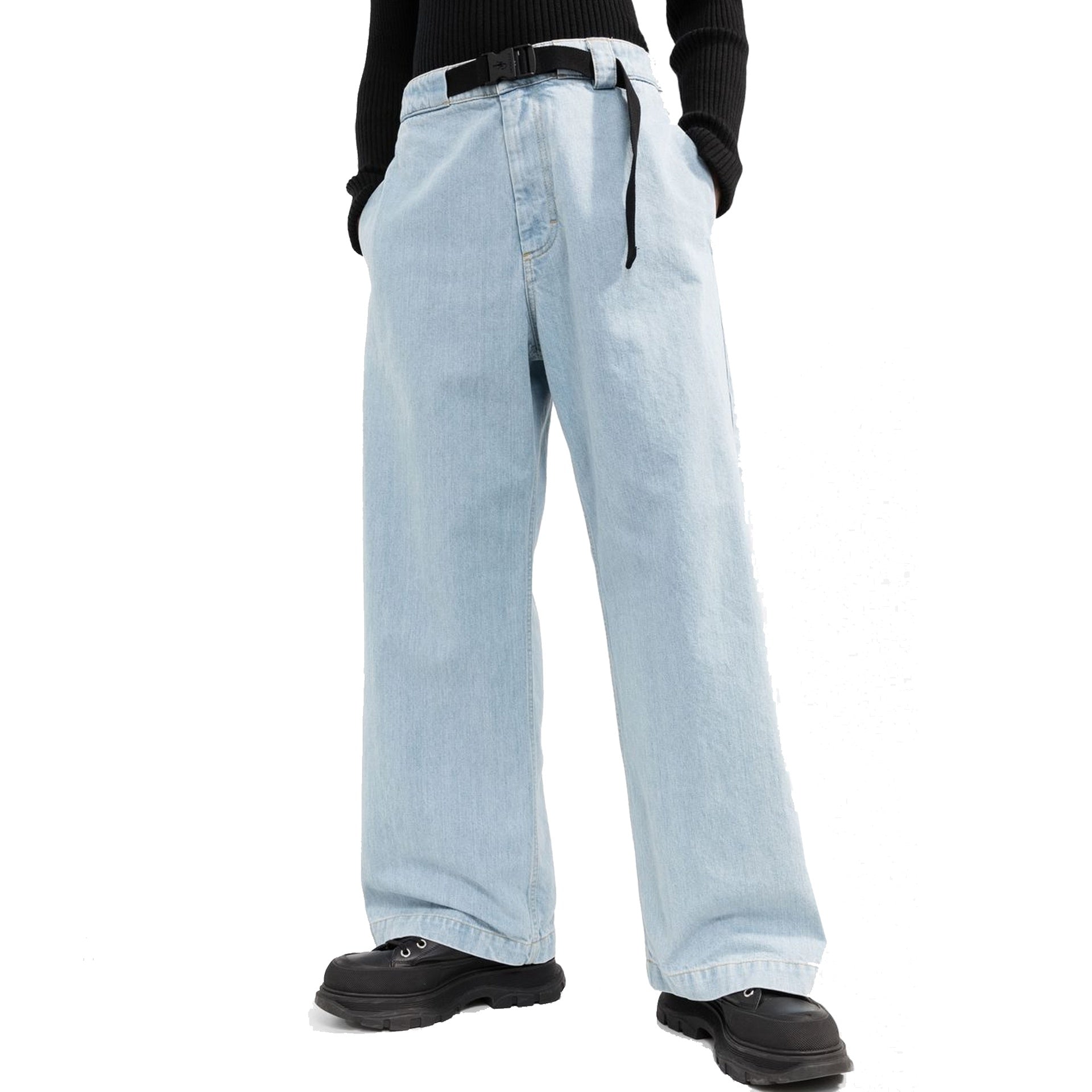 Moncler Belted Denim Jeans