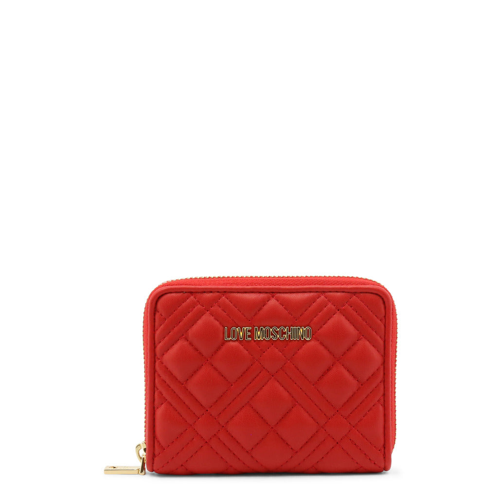 Logo-plaque quilted wallet