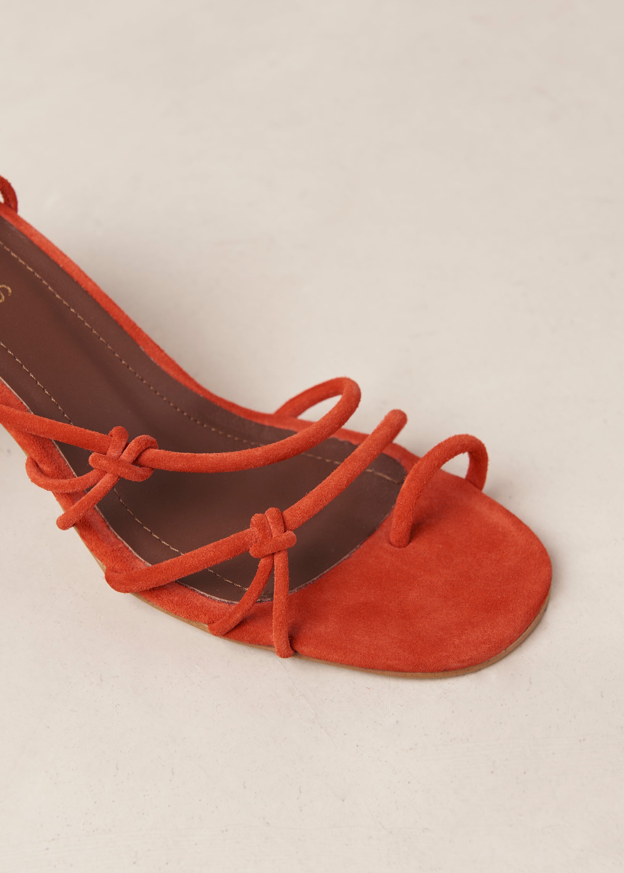 Goldie Pomelo Orange Leather Sandals