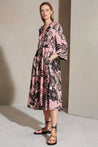 LUISA CERANO-OUTLET-SALE-Kleid mit Flower-Print-Kleider & Röcke-34-pale pink / black-by-ARCHIVIST