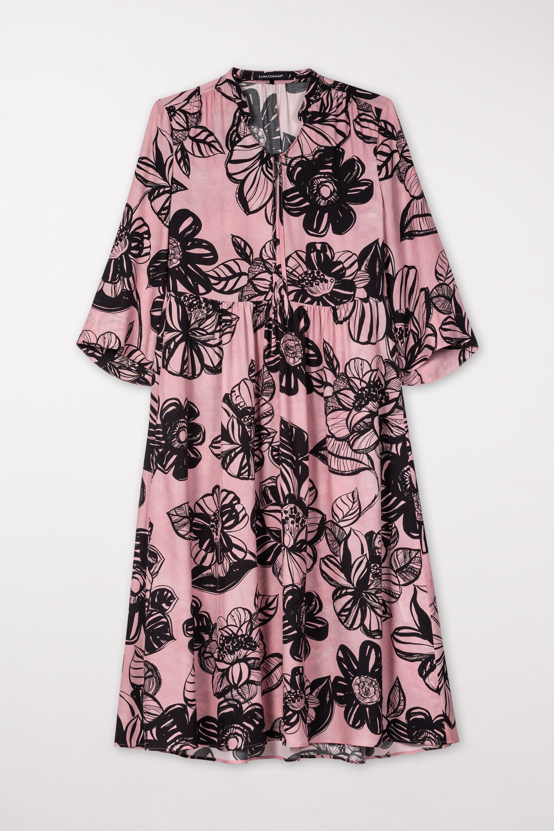 LUISA CERANO-OUTLET-SALE-Kleid mit Flower-Print-Kleider & Röcke-by-ARCHIVIST