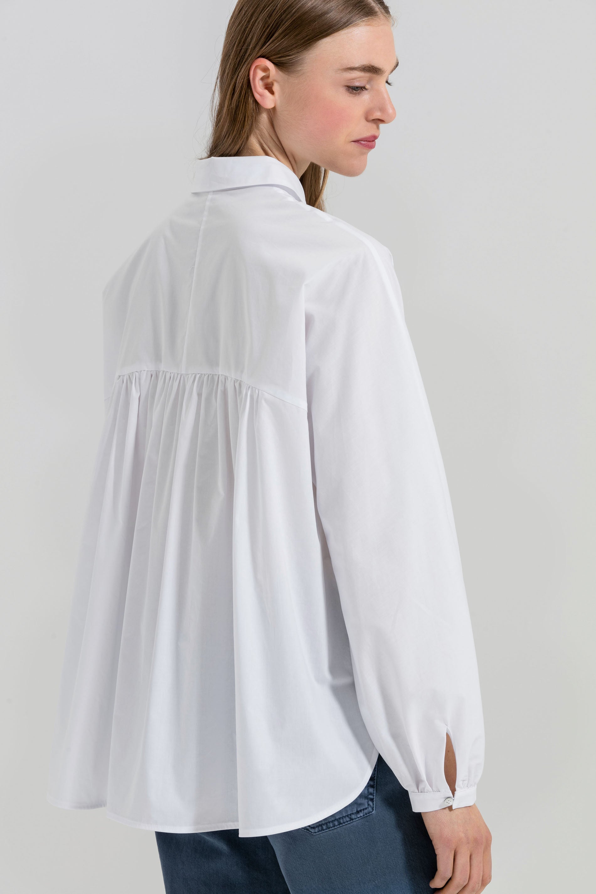 LUISA-CERANO-OUTLET-SALE-Baumwoll-Bluse mit Kimonoarm-ARCHIVIST