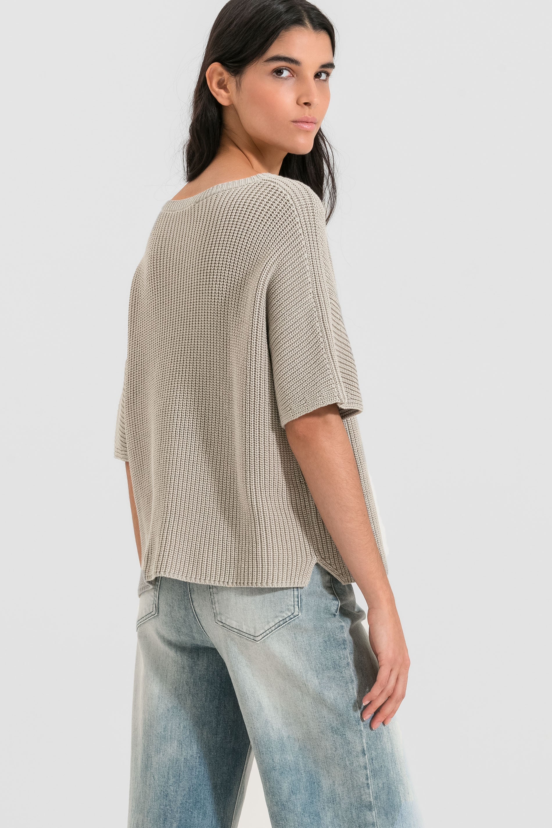 LUISA-CERANO-OUTLET-SALE-Shirt-Pullover in Ripp-Optik-ARCHIVIST