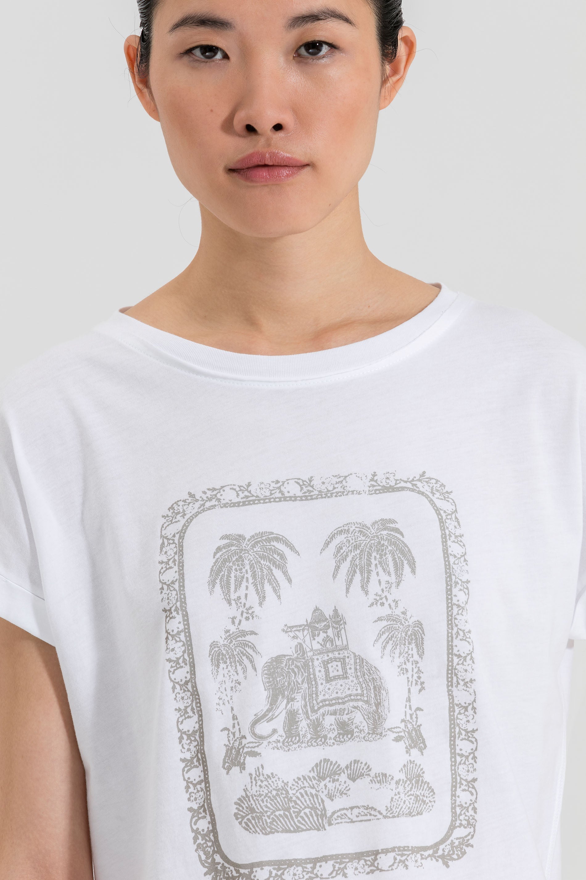 LUISA-CERANO-OUTLET-SALE-T-Shirt mit Motiv-Print-ARCHIVIST