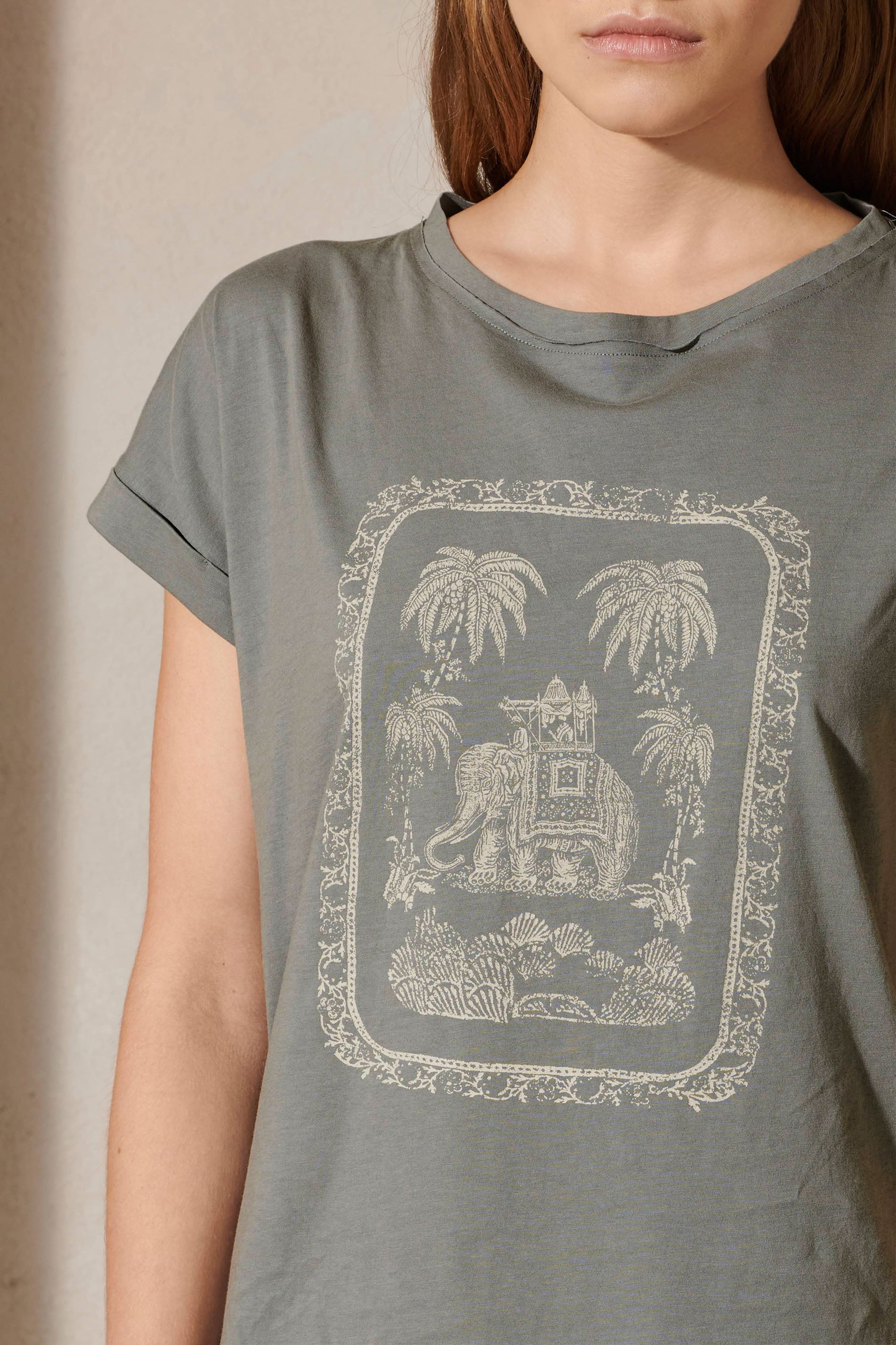 LUISA-CERANO-OUTLET-SALE-T-Shirt mit Motiv-Print-ARCHIVIST