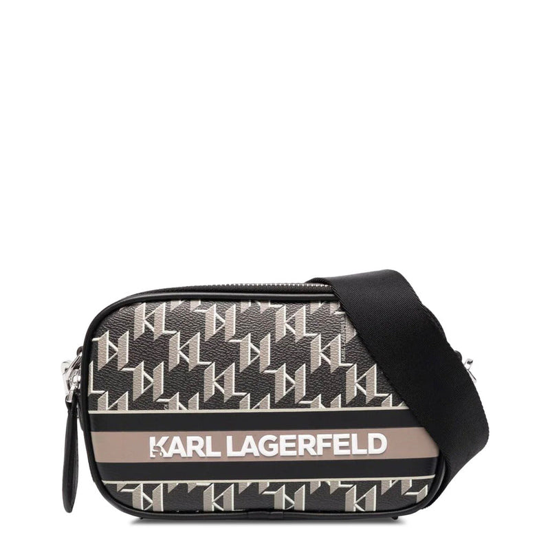 KARL-LAGERFELD-OUTLET-SALE-Umhängetasche mit Logo Muster-ARCHIVIST