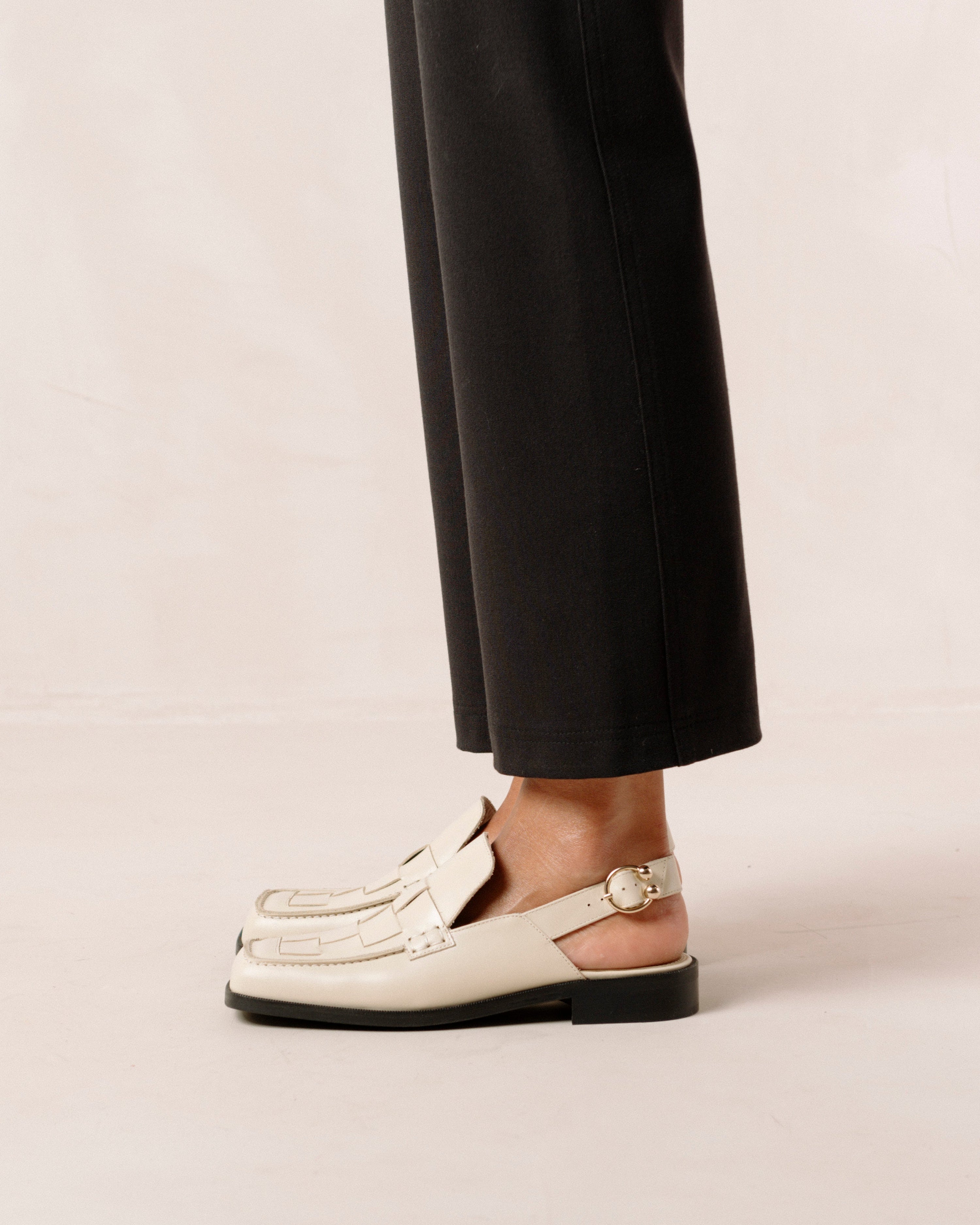 Abe Braided Cream Leather Loafers Loafers ALOHAS