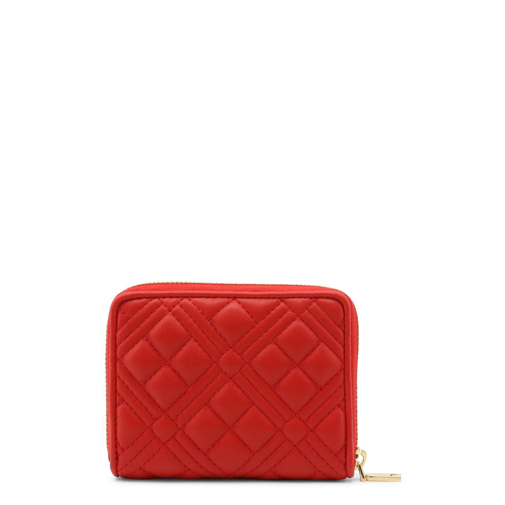 Logo-plaque quilted wallet