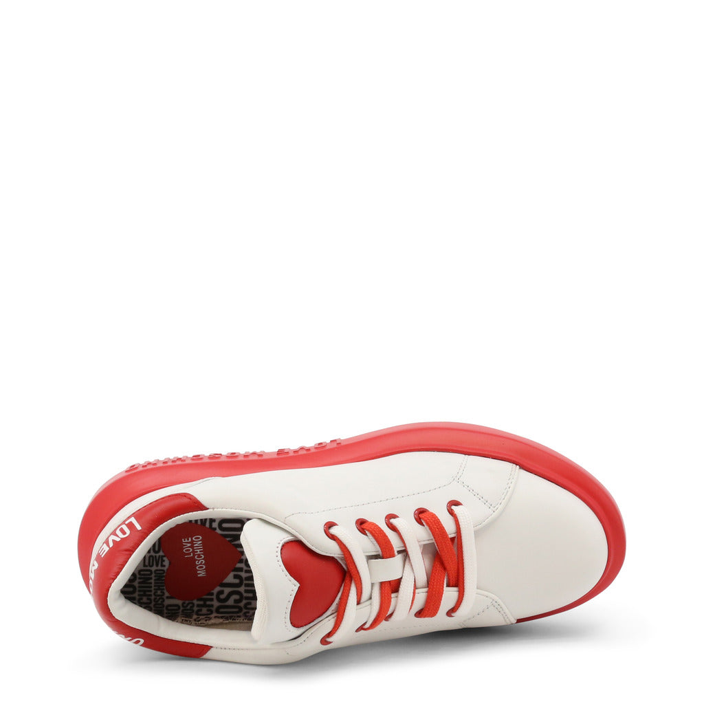 Logo-lettering lace-up sneakers